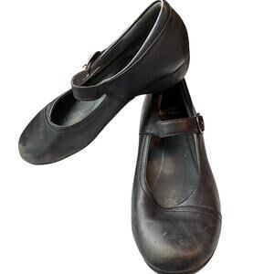 Dansko Fawna Milled Nappa Black Mary Jane Shoes Women's 42W Comfort READ